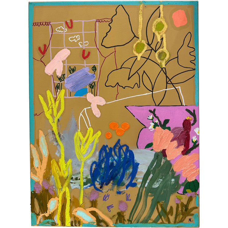 A New Chandelier With An Old Vase Of Dead Flowers