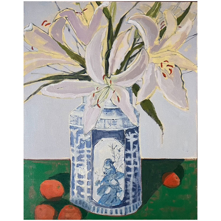Lilies On The Green Table
