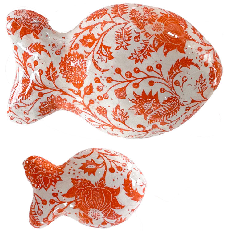 Goldfish - Orange Mini Toile Pattern #2
